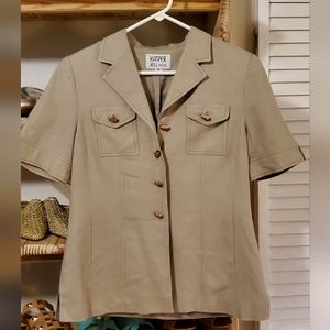 Tan Kasper Shirt Size 10 Petite